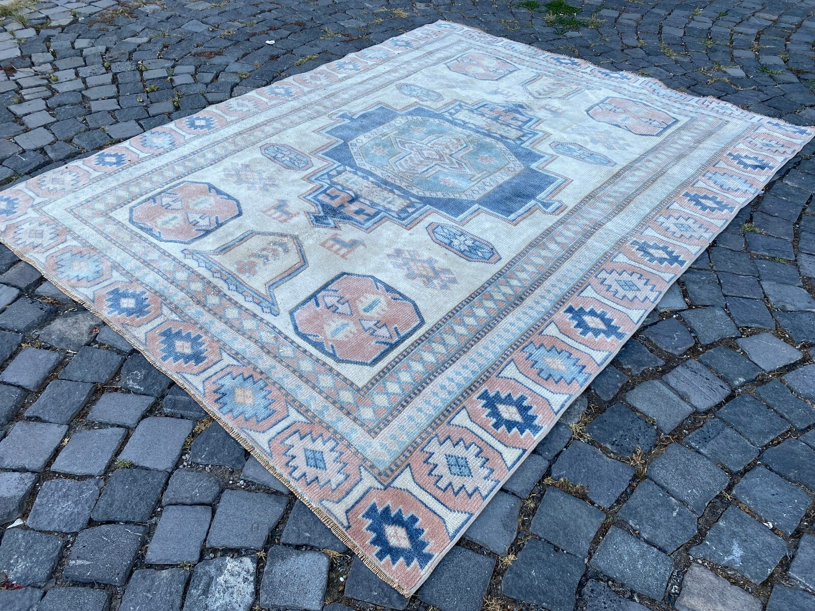 Turkish rug, Vintage rug, Large rug, Wool rug, Handmade rug, Carpet,5,3 x 7,1 ft gallery