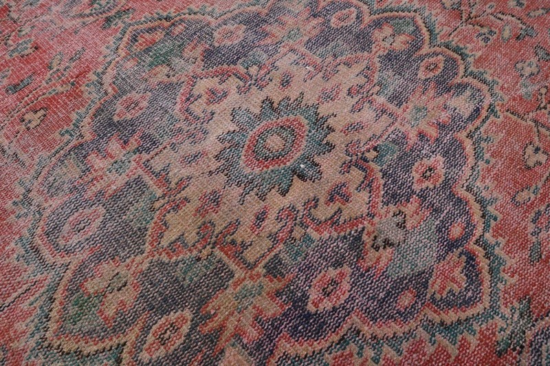Oushak 6x9,Turkish Rug,vintage,anatolian,PINK,kilim,Bohemian,handmade,wool gallery