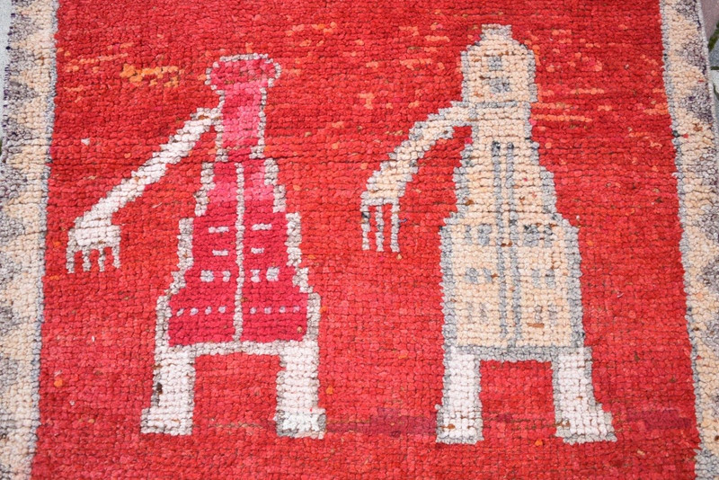Turkish Runner Rug 34'' x 119'' Vintage Herki Hallway Rug Hand Knotted Area Rug gallery