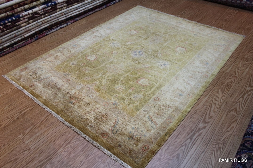 _HAND-MADE_ORIENTAL_RUG_6' X 8' WASHED OUT VEGGIE DYED Fine Quality Soft PAMIR gallery