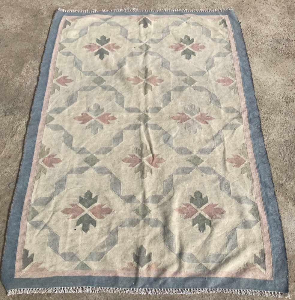 Vintage Traditional Handmade Lovely Turkish Floral Floor Rug Carpet 167x113 cm
