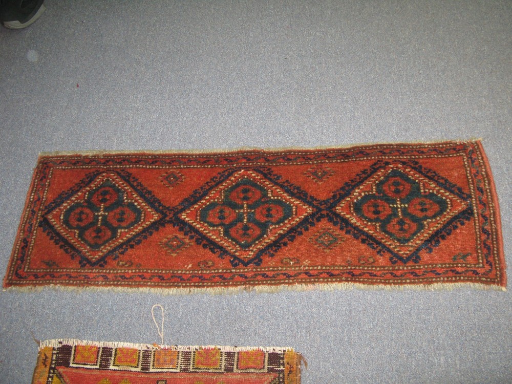 Antique Turkish Yastic Borlo Rug 1'-0' x 3'-5 Hand Knotted Wool