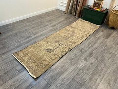 Persian Runner Distressed Kitchen Floor Hallway Floor Wool Handmade Rug 2.9×9.2