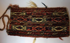 Antique Finely Woven Turkman or Kazak Central Asian Bag c. 1925 (11″ x 22″)