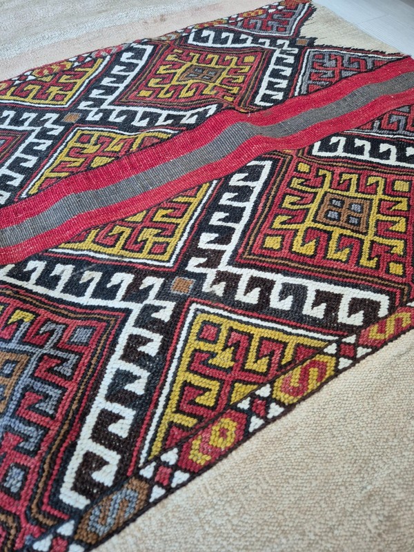 Antique Saddle Bag, Anatolian Zili Rug, Wool, Handmade, Hand Woven Saddle Bag gallery