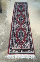 Vintage Oriental / Middle Eastern-Style Runner Rug – 94″x23″ w/2 1/2″ Fringe
