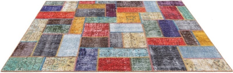 Patchwork 205x152 cm Hand Knotted Oriental Rug Vintage Carpet gallery