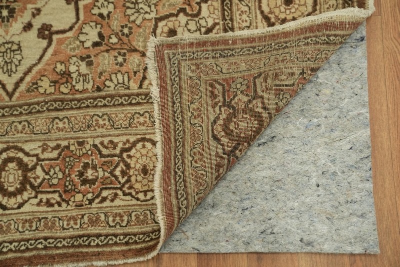 Pre-1900 4x6 Antique Beige Traditional Rug in Geometric Gold & Ivory Design gallery