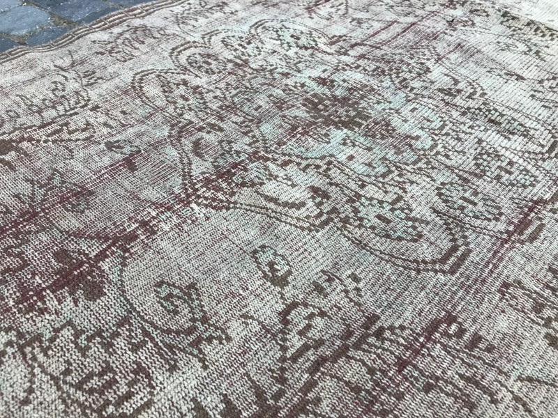 Bohemian Area Rug Handmade Wool Rug Turkish Vintage Traditional Rug 3,9 x 7,5 ft gallery