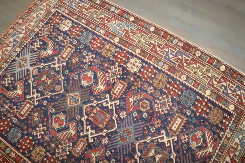 Antique Caucasian Bidjov Kuba Shirvan Rug Size 4'1''x5'1'' gallery