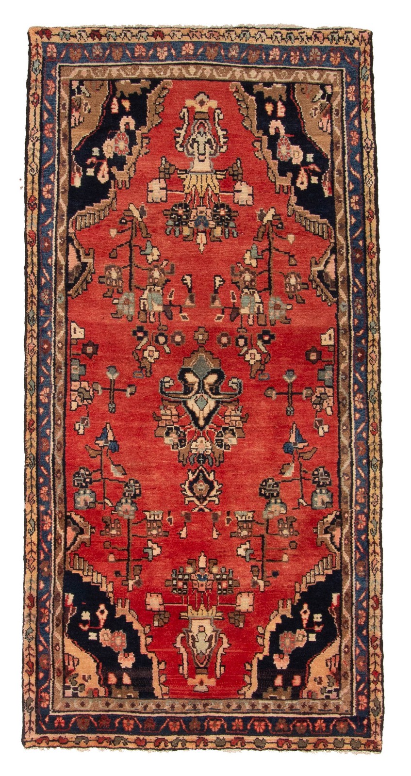 Vintage 3'5" x 7'0" Traditional Hand Knotted Vegetable Dye Wool Area Rug gallery