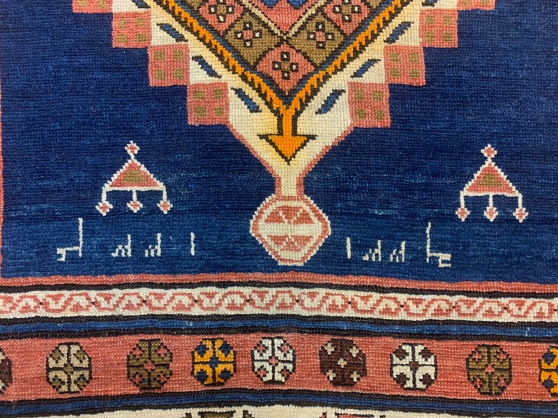 Antique Caucasian Rug 310x130 cm, Dated 1334 Kazak carpet. gallery
