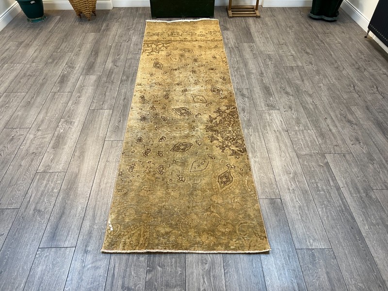 Persian Runner Rug, Vintage Persian Rug, Hallway Rug, Kitchen Rug, 3 x 9.6 ft gallery