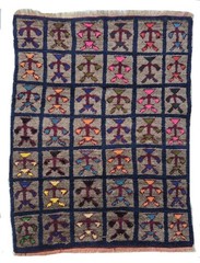 Vintage Konya Karapinar Tulu Rug 34″x44″ Colorful Anatolian Shaggy Tribal Carpet