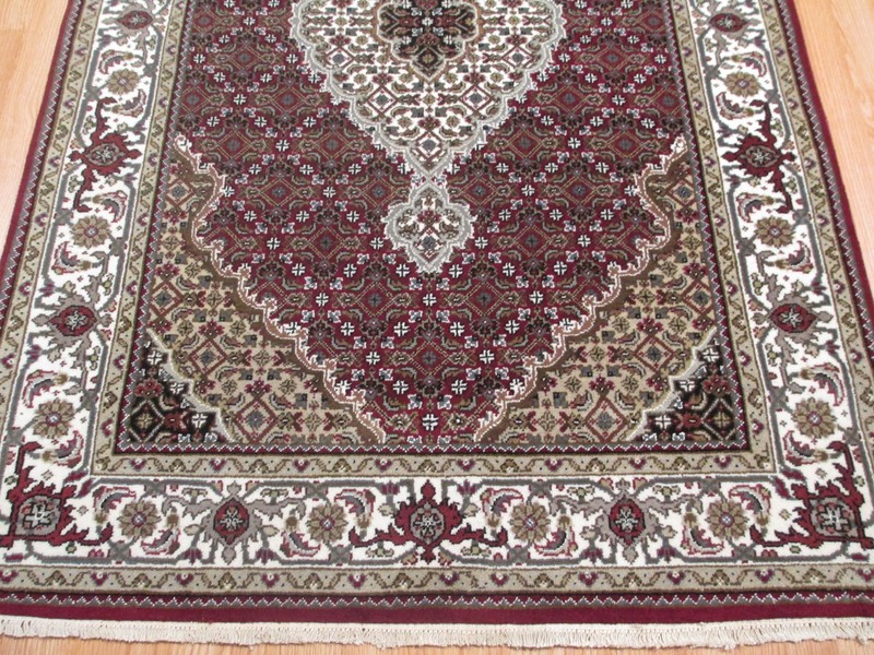 4x6 MAHI Intricate Museum Handmade-Knotted Fine Wool/Silk Oriental RUG 582348 gallery