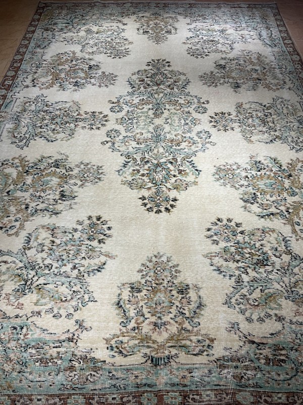 Large Turkish Rug , Oriental Rug , Beige Rug , Handmade Rug , 7x10 Area Rug gallery