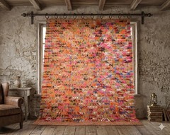HandWoven Fancy Turkish Rug Kilim. Area Rug – Antique Boho Curtain 80×138 Inches