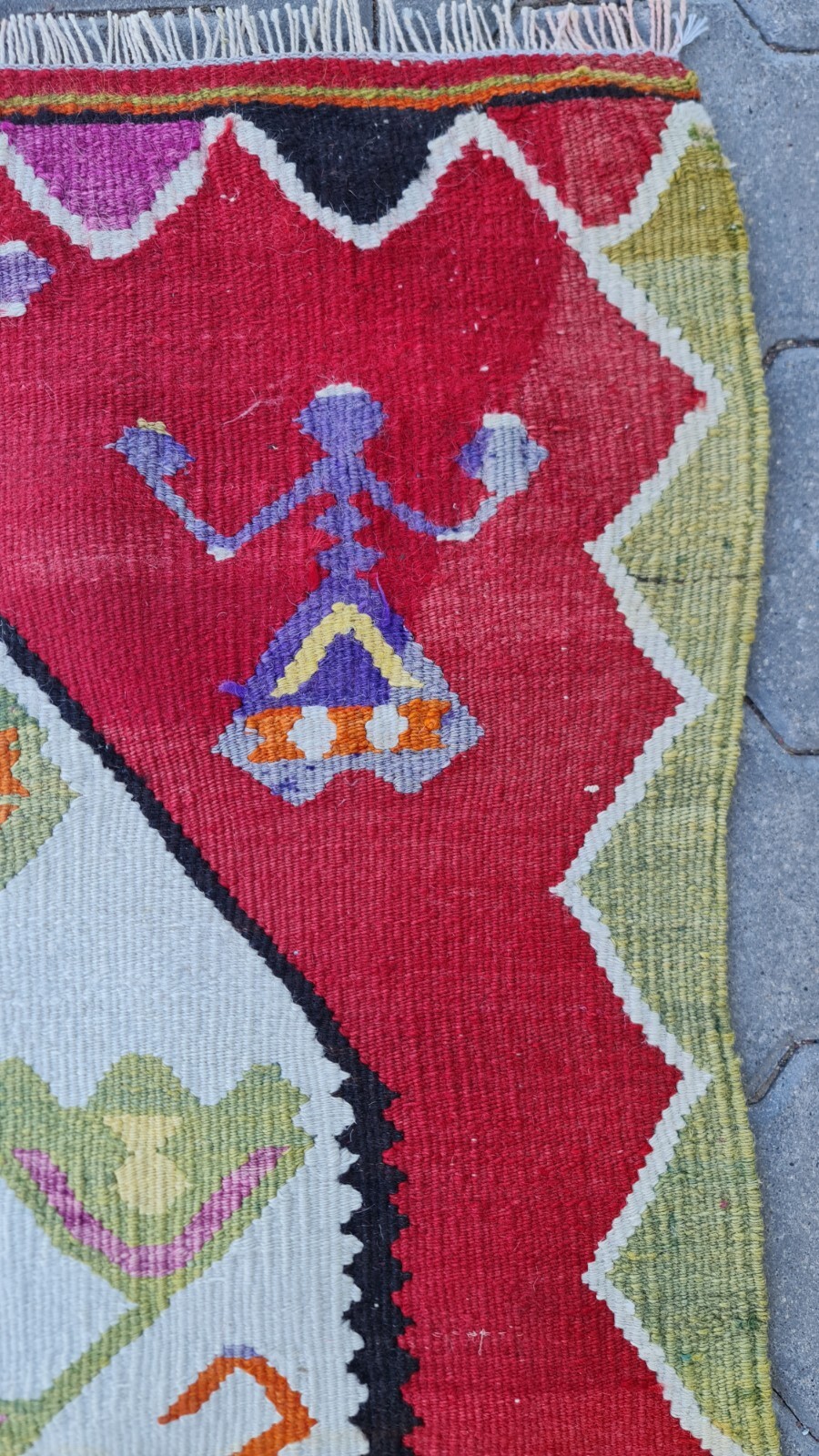 Monastery Rug, Antique kilim, welcome rug, nomad rug kilim, Handmade rug 2x4 gallery