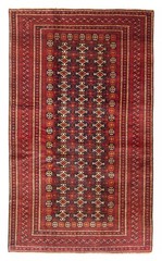 Vintage Traditional Hand-Knotted Area Rug 3’7″ x 6’0″ Oriental Wool Carpet