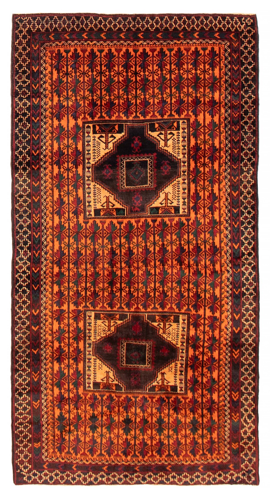 Traditional Vintage Hand-Knotted Area Rug 3'8" x 7'1" Oriental Wool Carpet gallery