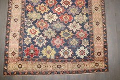 Antique Caucasian Shirvan Snowflake Dated Kuba Rug Size 4’x5′