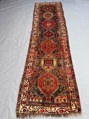 2’7×9’8 Ft Vintage Handknotted Caucasian Wool Geometric Medallion Runner Rug