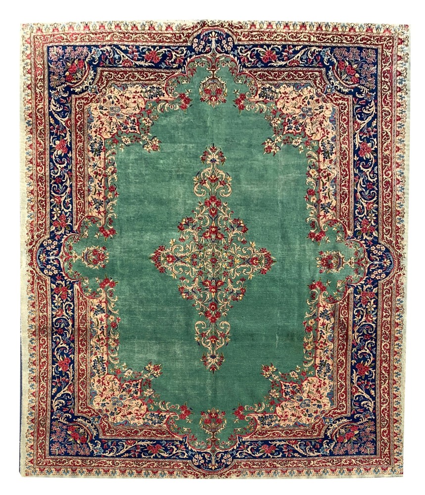 Amazing Hand Knotted Vintage Qirmoun Wool Area Rug 12 x 8 Ft (1284 GER-3)