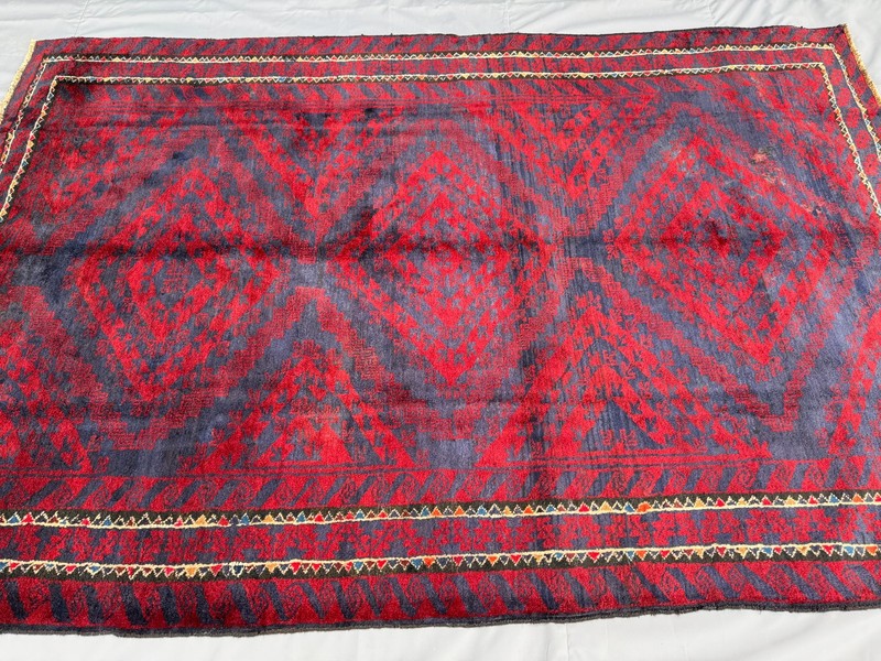 Antique Blue Afghan Baluchi Area Rug 6x9 Handmade Persian Style Oriental Carpet gallery