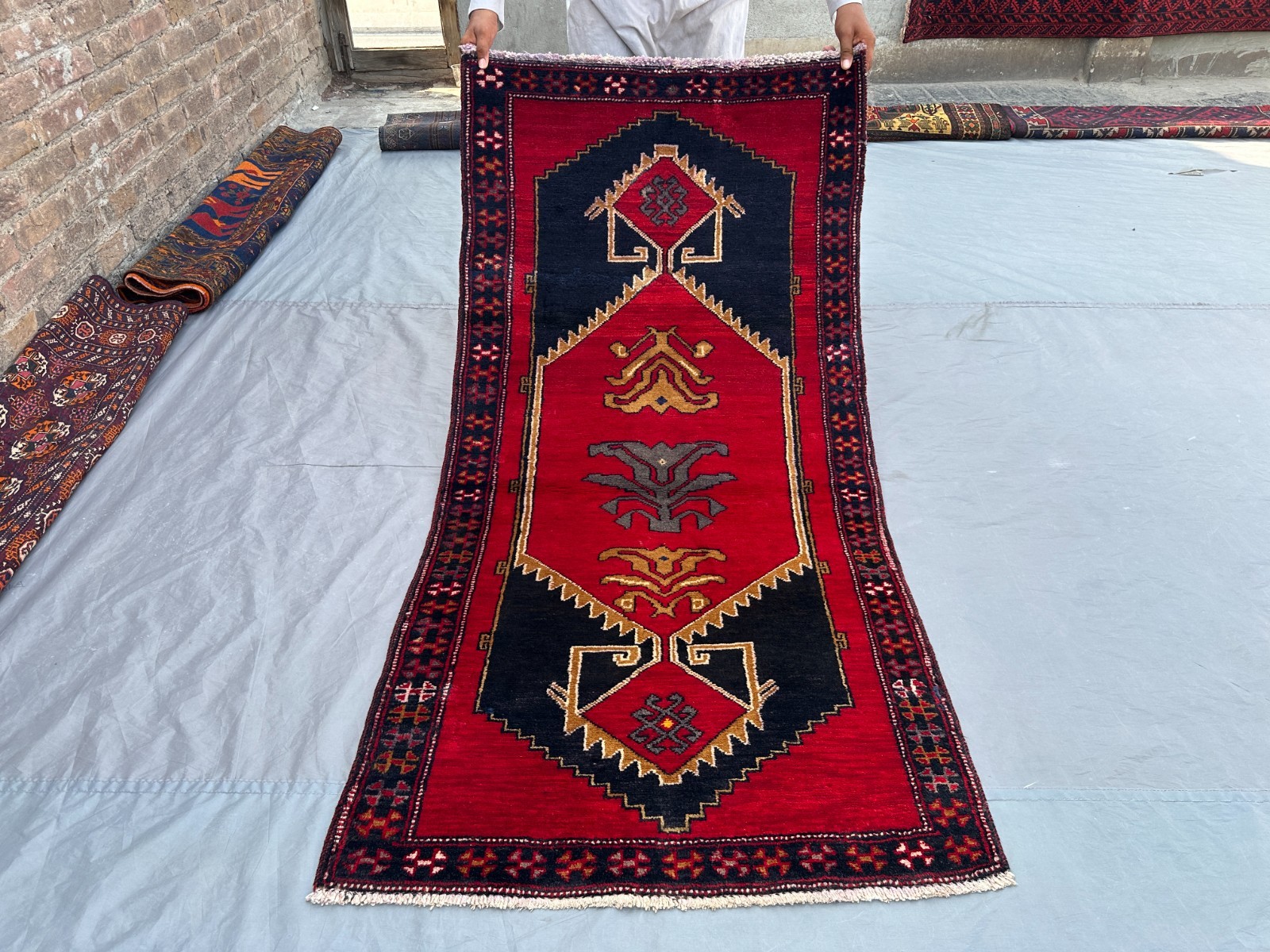 2'10 x 5'8 ft Vintage Turkish Hand-Knotted Area Rug Wool Tribal Kitchen Rug gallery