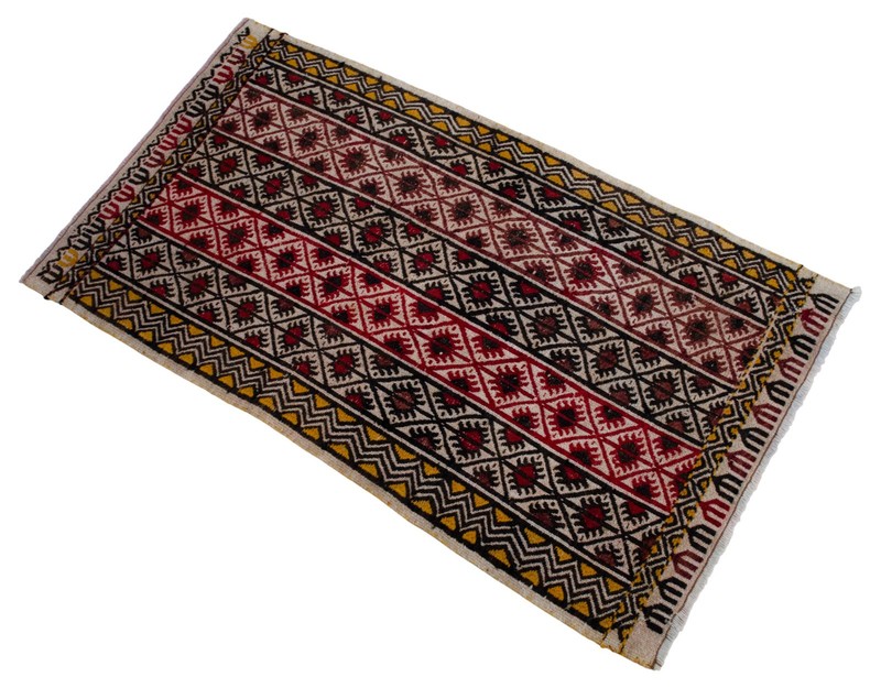 Vintage Rug, Antique Rug, Handmade Rug, Turkish Rug, Braided Kilim, Jajim 2x4 ft gallery