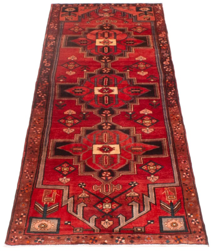 3'4" x 9'6" Vintage Hand-knotted Runner Rug Traditional Oriental Wool Carpet gallery