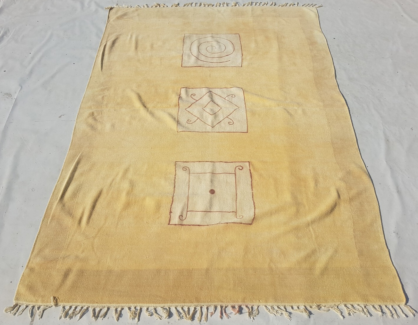 Vintage Traditional Handcrafted Turkish Kilim Rug for Home Décor 238x161 cm gallery