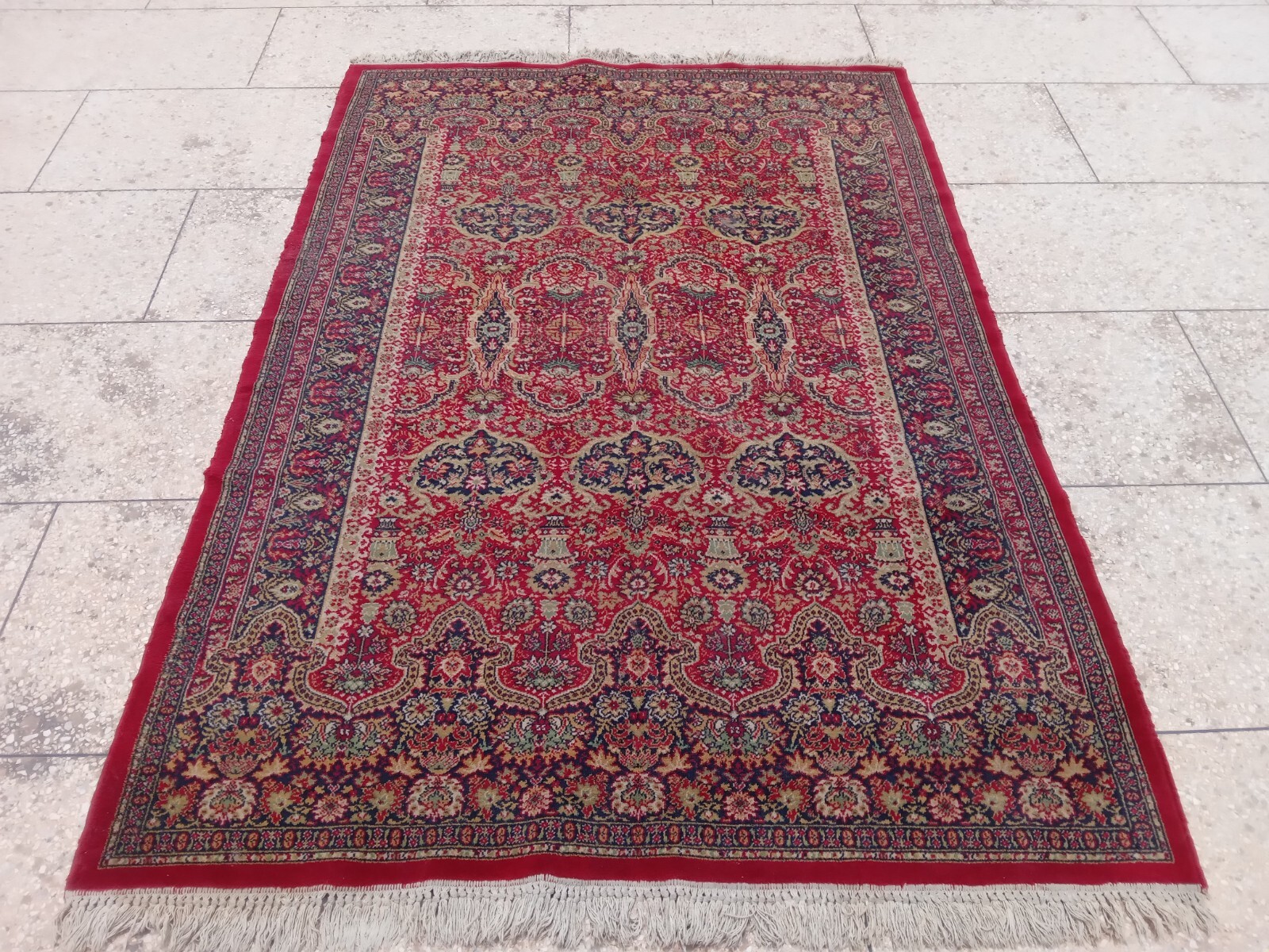 Traditional Vintage Red & Black Wool Handmade Oriental Rug 163 X 235 cm Carpet gallery
