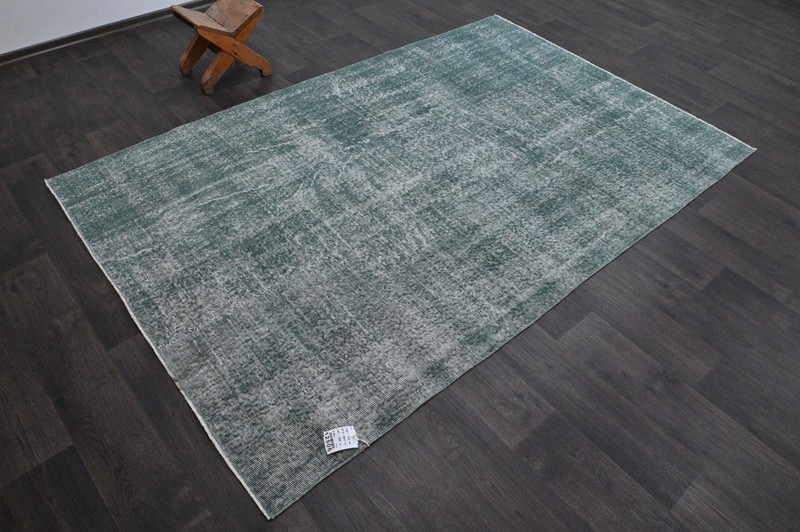 Oushak Turkish Vintage Rug 5x7 Kilim Rug Anatolian Handmade Boho Decor GREEN gallery