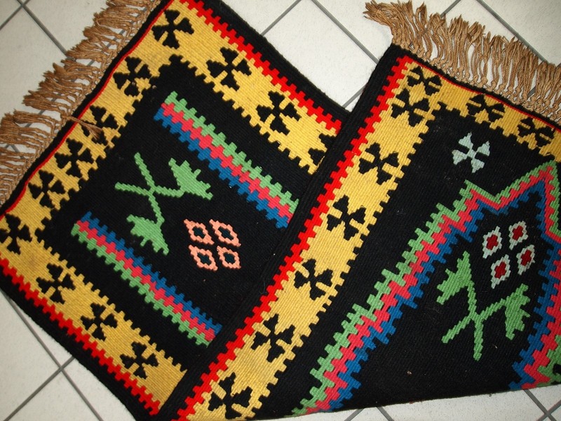 Vintage Turkish Anatolian Kilim Prayer Rug 67x135cm Wool 1970s Handmade gallery