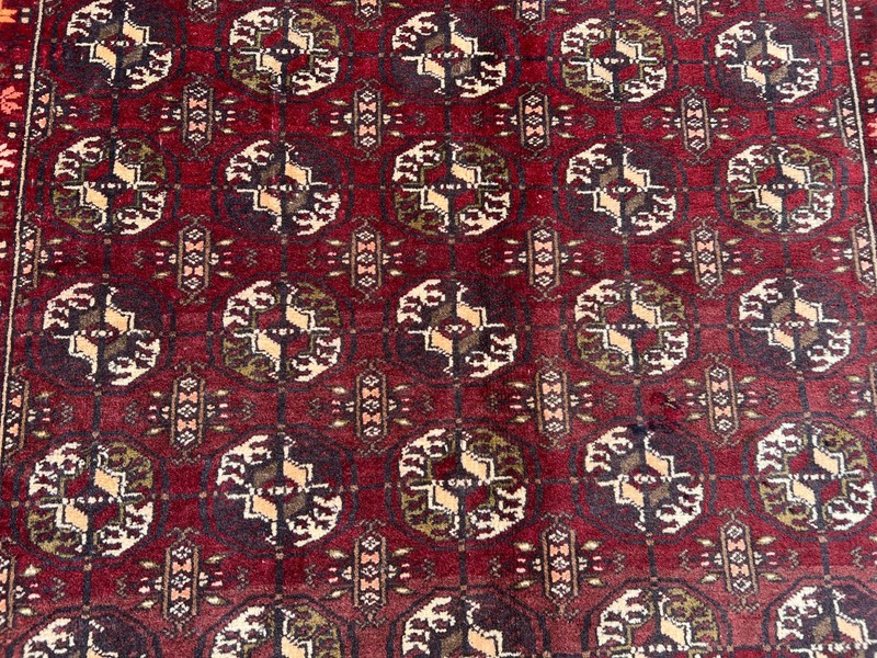 Stunning Antique Hand-Knotted Tribal Wool Rug - Rare Design Tekke Ersari Rug gallery