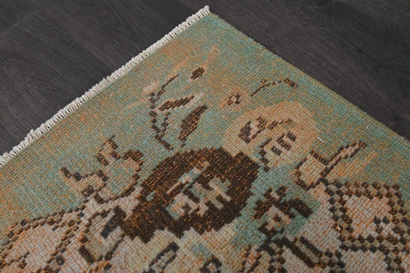 Oushak Turkish Vintage Rug 5x8 Kilim Rug Anatolian Handmade Boho Decor ORANGE gallery