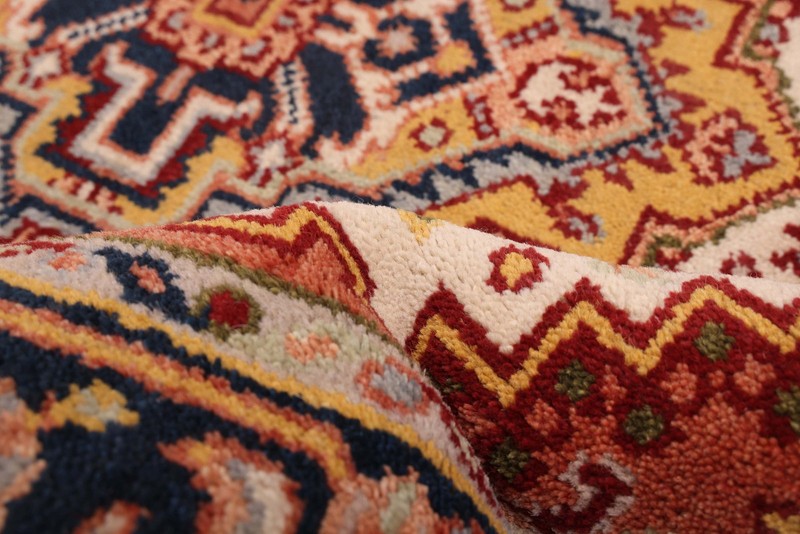 Vintage Geometric Area Rug 3'9" x 5'10" Traditional Hand-Knotted Wool Carpet gallery