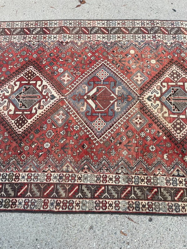 Vintage Hand Knotted Wool Area Rug 5'4" X 9"9" gallery