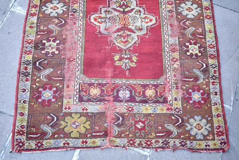 Antique Turkish Rug 39'' x 57'' Collector's Item Prayer Rug Kirsehir Wool Rug gallery