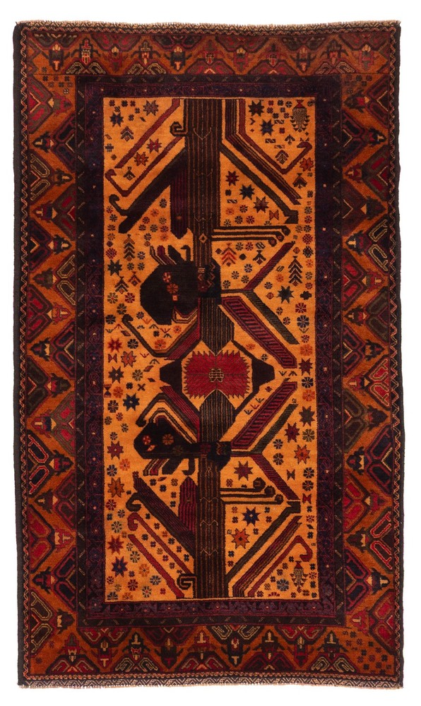 Traditional Vintage Hand-Knotted Area Rug 3'10" x 6'7" Oriental Wool Carpet