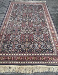 Antique VTG Oriental Persien Ta-Briz Fine Hand Knotted Floral Rug 8.11 X 5.7 Fee