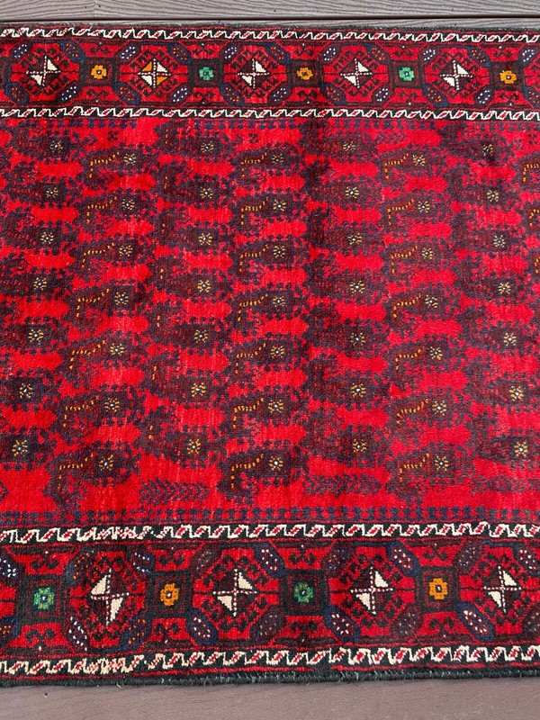 Fine Quality Handmade Afghan Accent Rug, Tribal Paisley Allover Design, 4'x8' gallery