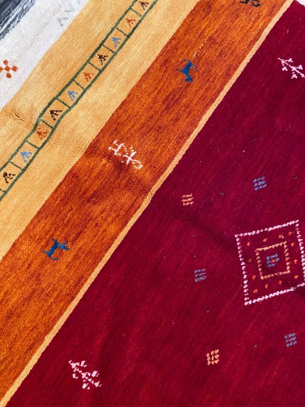 Fine Quality Handmade Nepalese Tibetan Modern Geometric Area Rug,Thick Pile 5x6 gallery