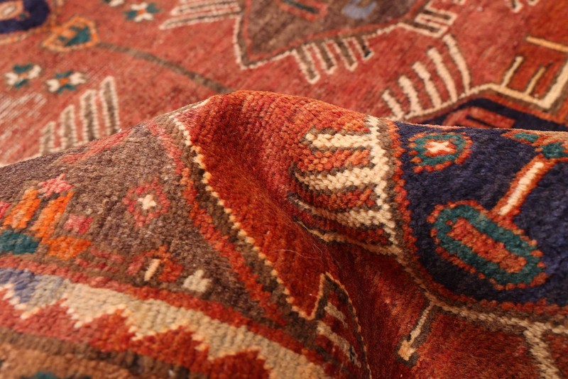 3'11" x 13'9" Vintage Hand-knotted Runner Rug Traditional Oriental Wool Carpet gallery