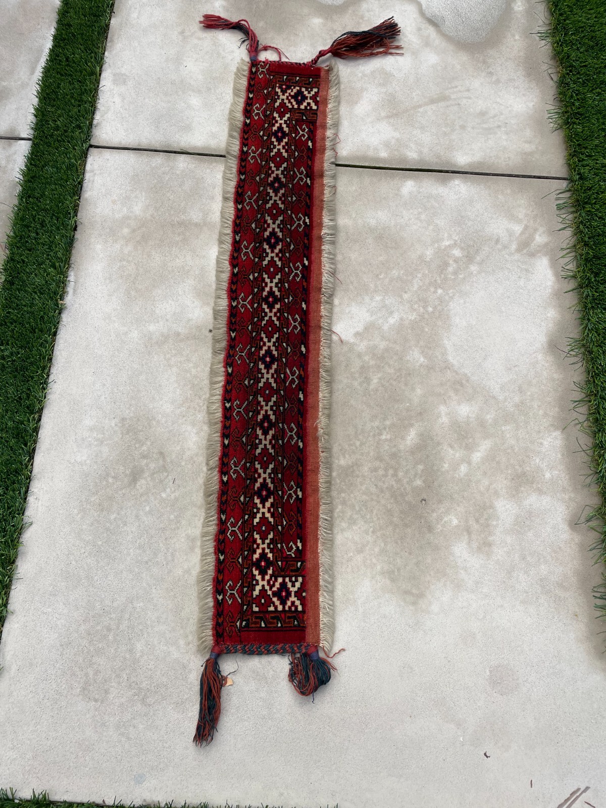 Antique Unique Russian Bokhara Rug Approx 5 in x 4 ft Handmade gallery