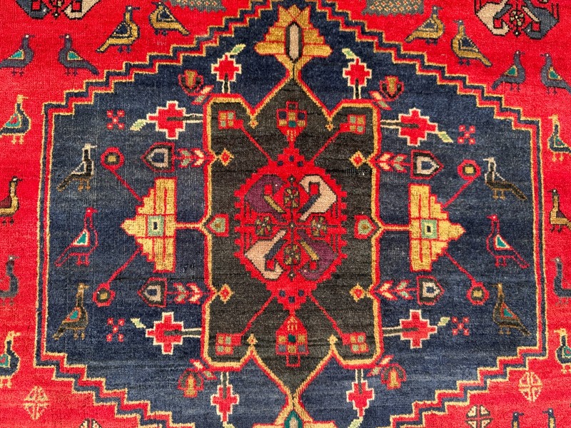 Vintage Afghan Hand-Knotted Soft Wool Rug – Intricate Geometric Area Kitchen Rug gallery