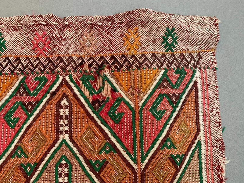 Vintage Turkish Mini Kilim 90x49 cm Wool Small Kelim Runner, shabby Chic gallery