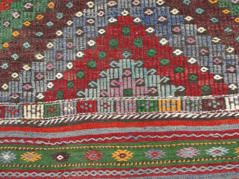Vintage Handmade Carpet 67" x 100" Wool Kilim Area Rugs for living room gallery