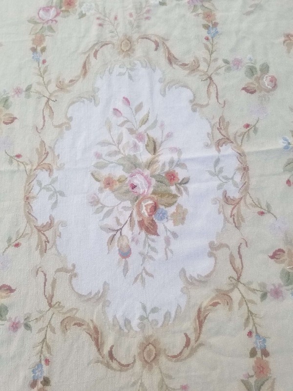 Fine Vintage Traditional Hand Made Needle Point Multicolor Rug 267x177cm gallery